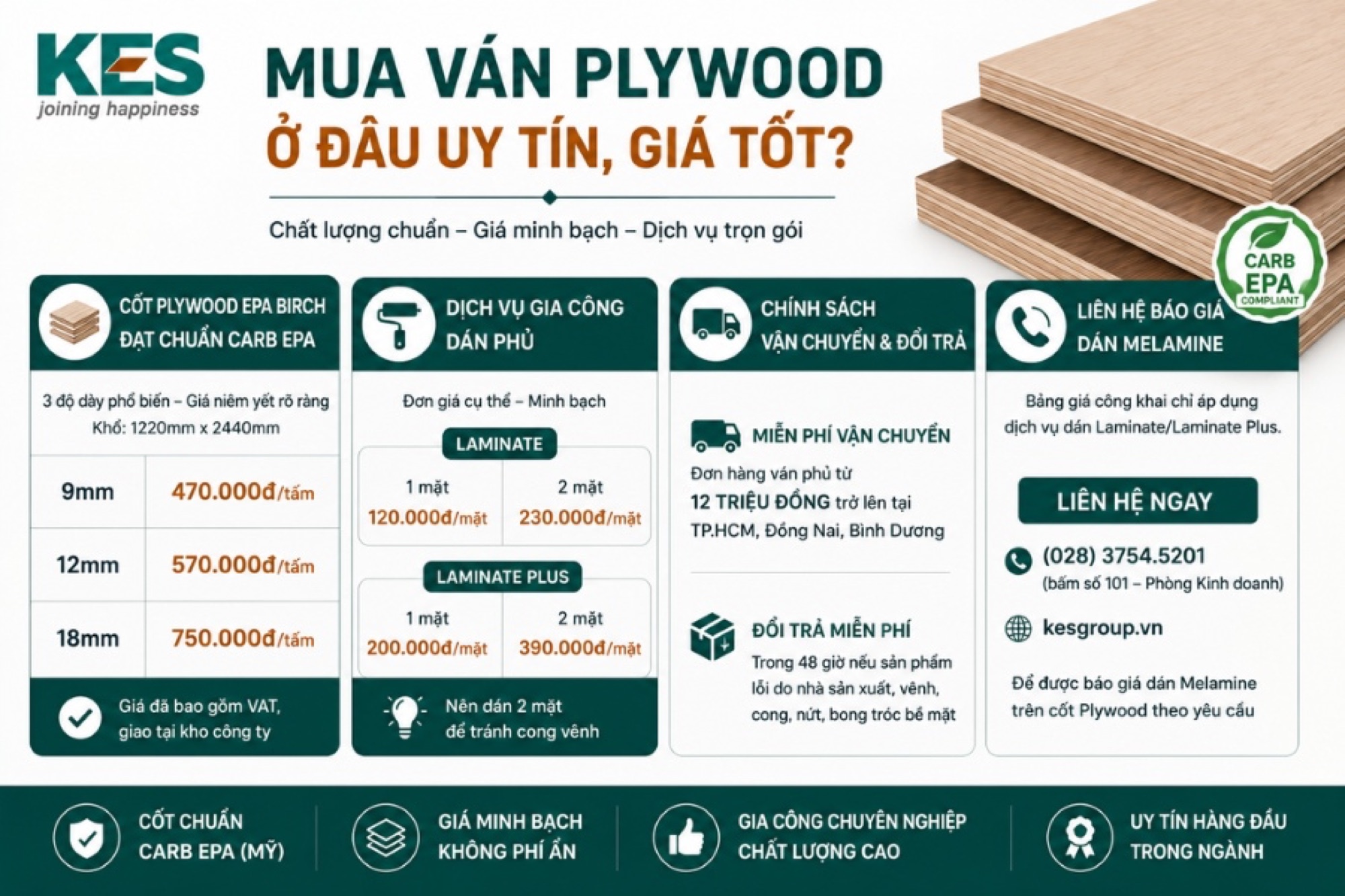 Bạn nên mua ván Plywood tại KES GROUP 