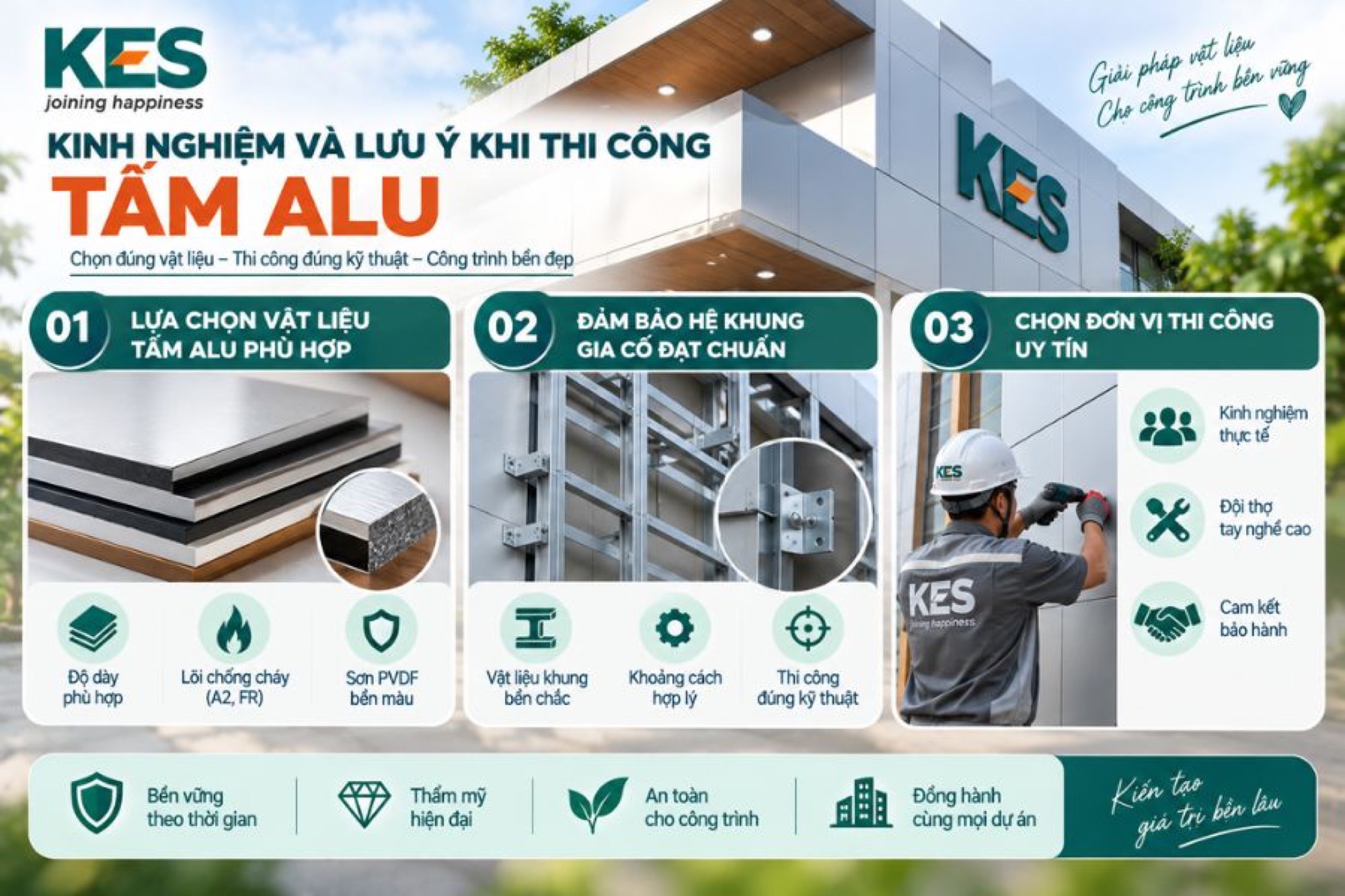 Kinh nghiệm và lưu ý khi thi công tấm Alu