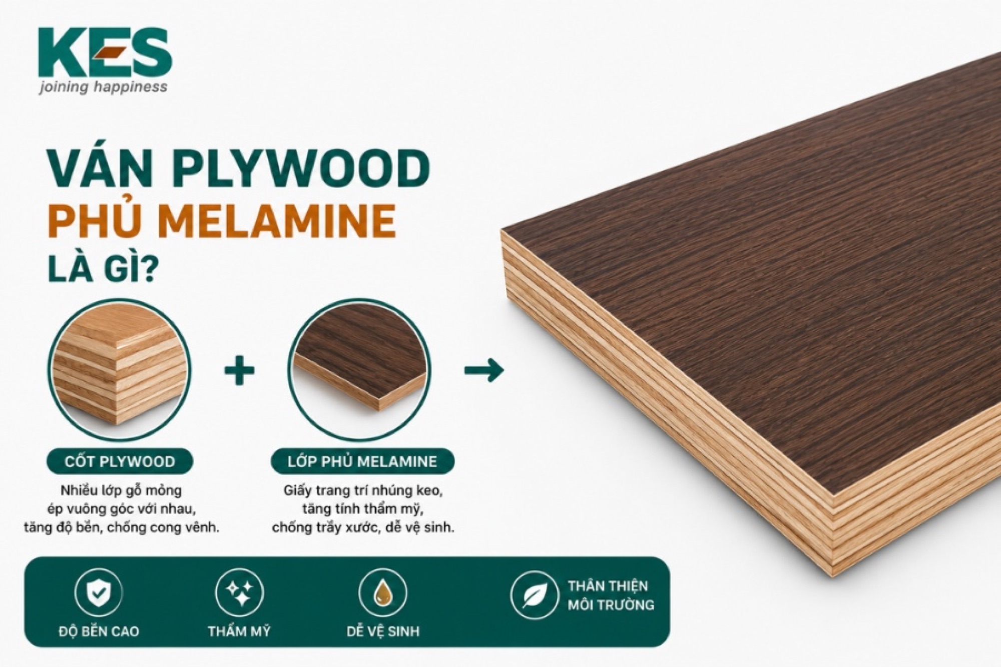 Ván plywood phủ Melamine 