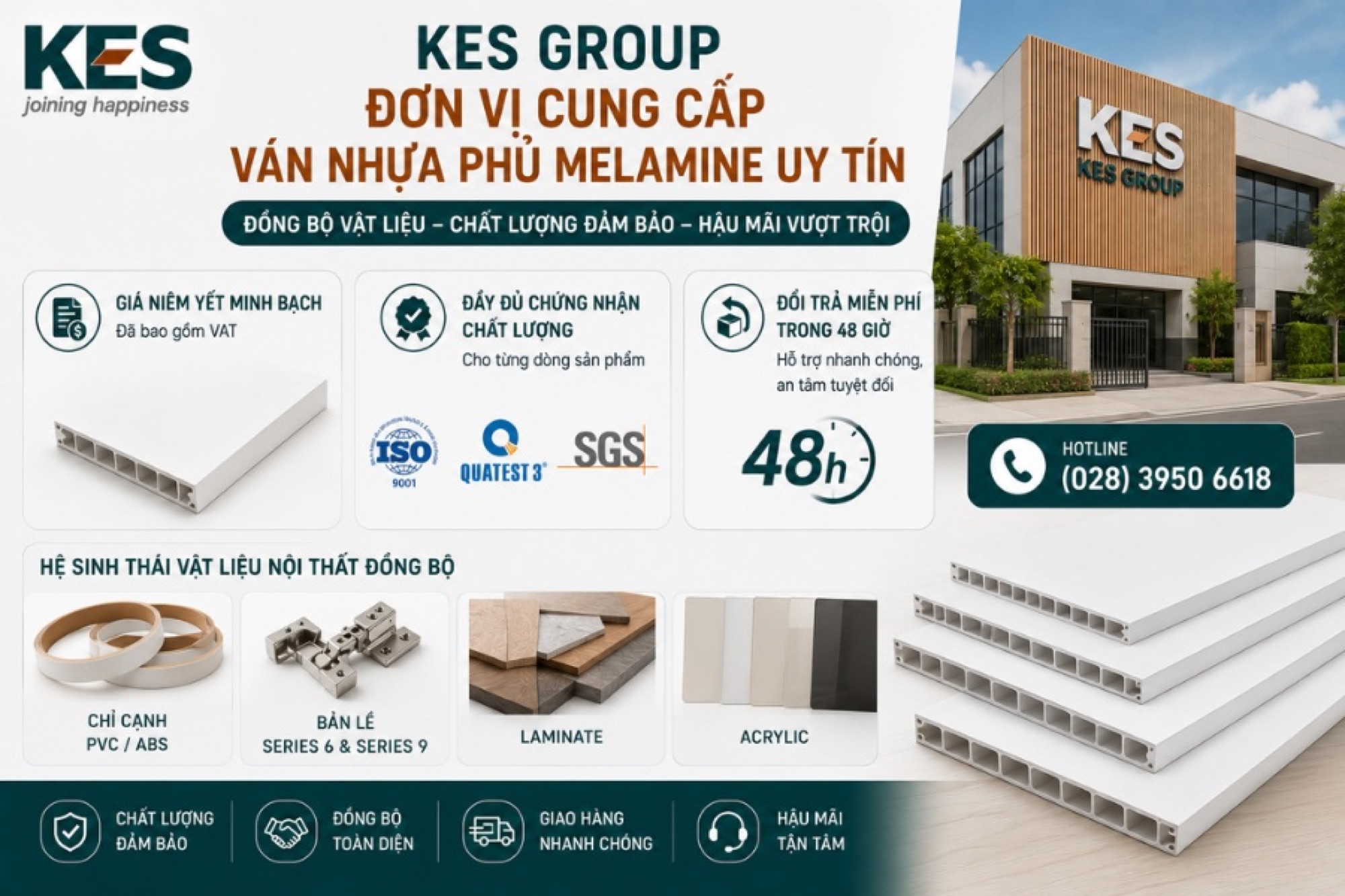 KES Group – Đơn vị cung cấp ván nhựa phủ Melamine uy tín