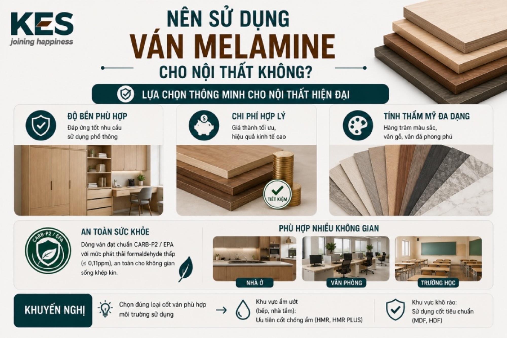 Nên sử dụng ván Melamine cho nội thất Nên sử dụng ván Melamine cho nội thất