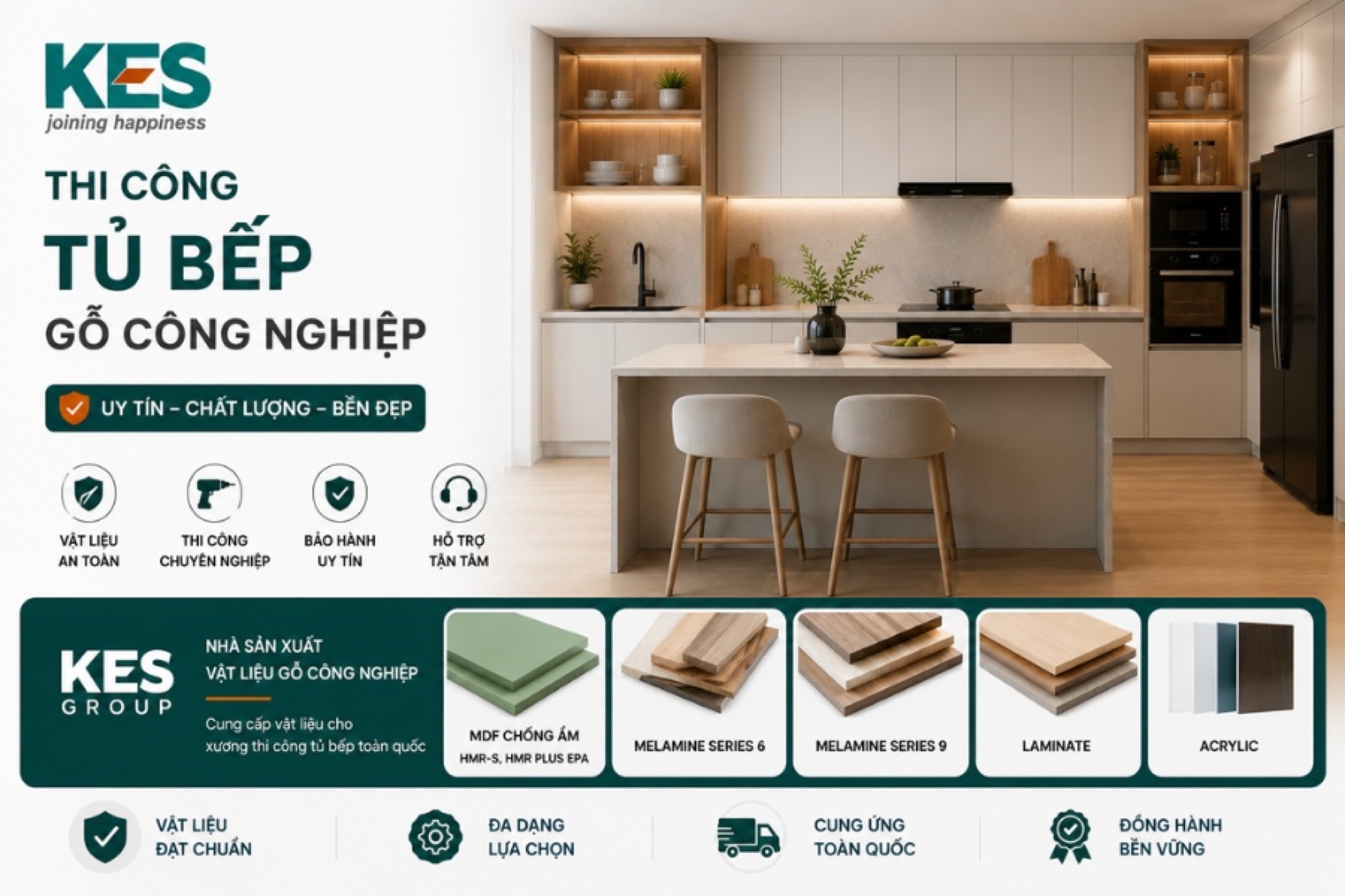 Đơn vị thi công tủ bếp gỗ công nghiệp uy tín, chất lượng Đơn vị thi công tủ bếp gỗ công nghiệp uy tín, chất lượng