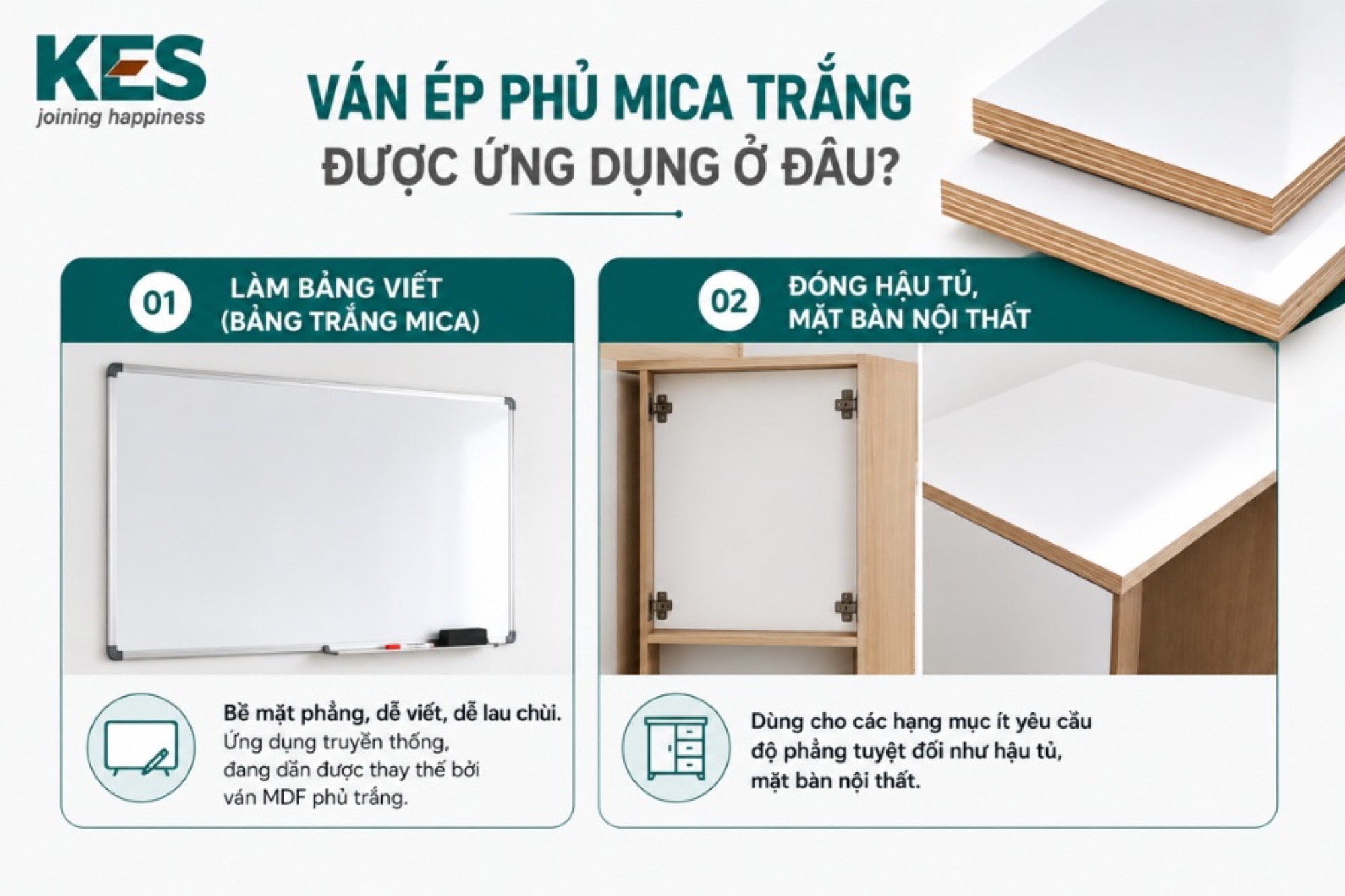Ván ép phủ mica trắng được ứng dụng Ván ép phủ mica trắng được ứng dụng