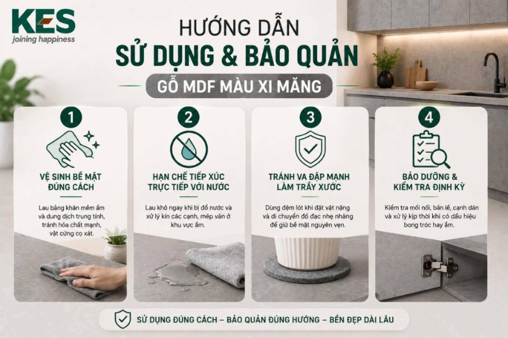 Hướng dẫn sử dụng và bảo quản gỗ MDF màu xi măng Hướng dẫn sử dụng và bảo quản gỗ MDF màu xi măng