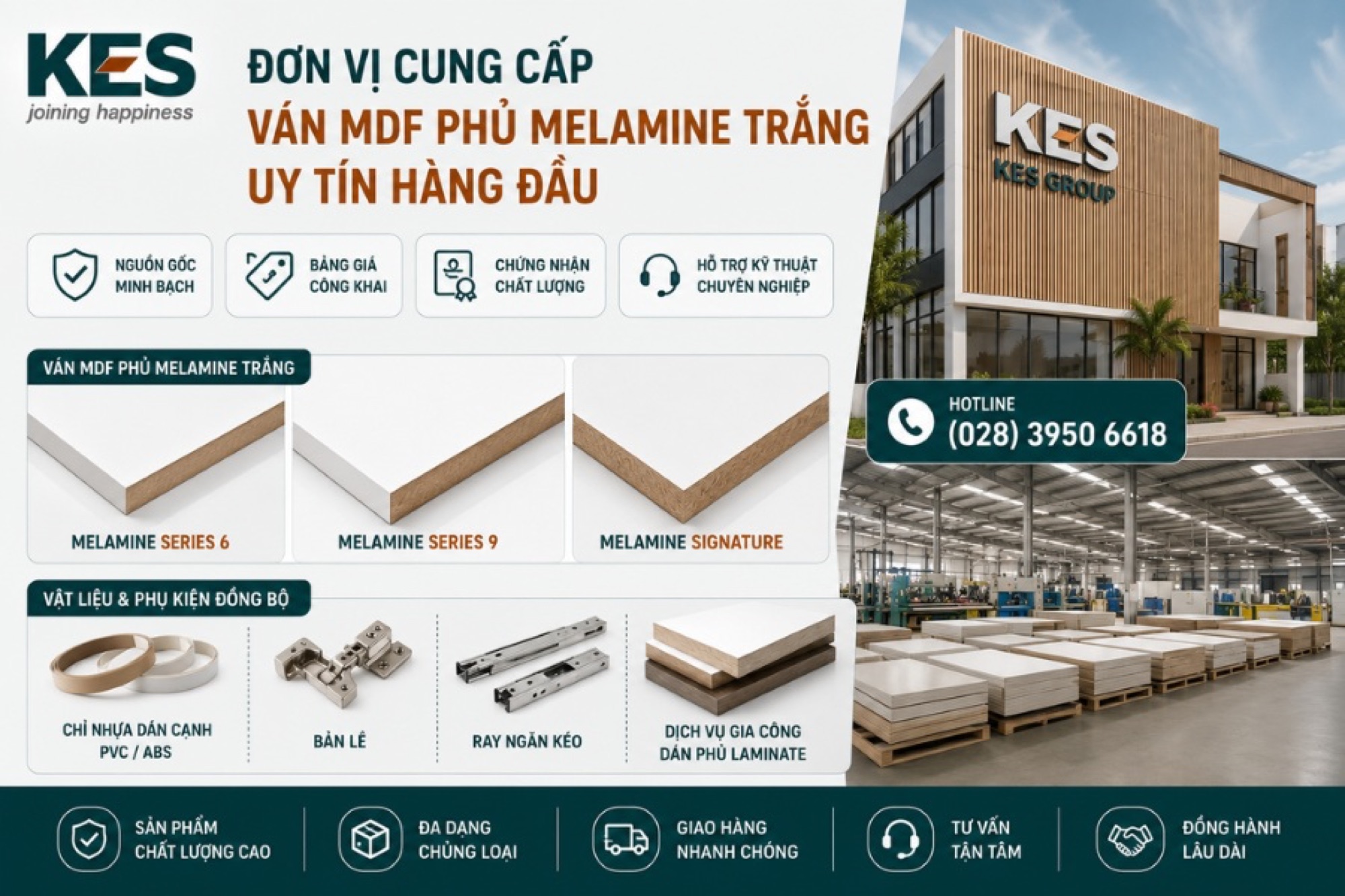 Đơn vị cung cấp ván MDF phủ Melamine trắng uy tín