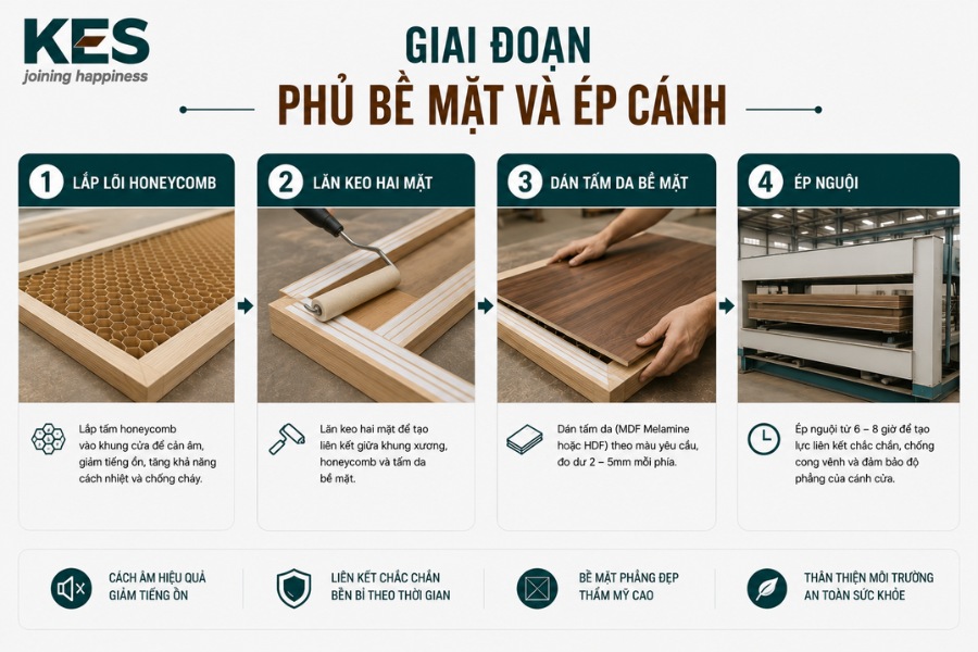 Giai đoạn phủ bề mặt và ép cánh Giai đoạn phủ bề mặt và ép cánh