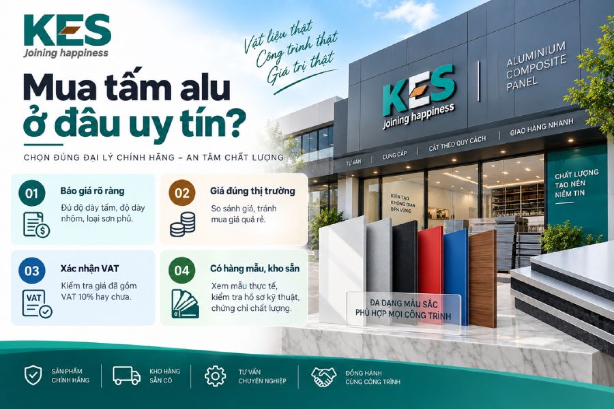 Bạn nên mua tấm alu tại đại lý phân phối chính hãng