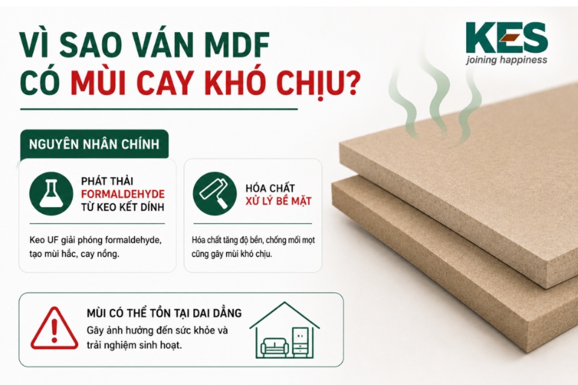MDF có mùi cay khó chịu MDF có mùi cay khó chịu