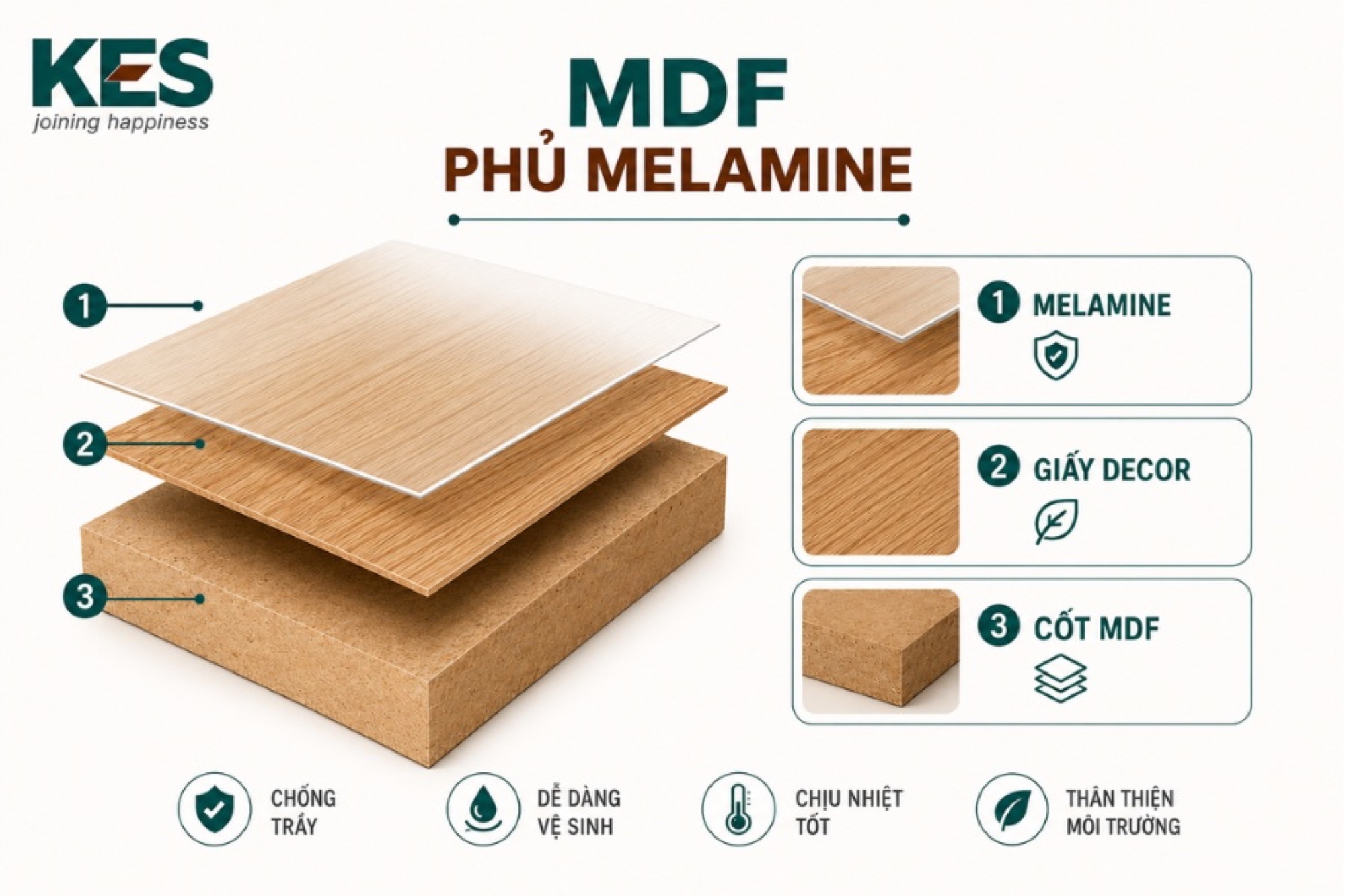 Ván MDF phủ Melamine