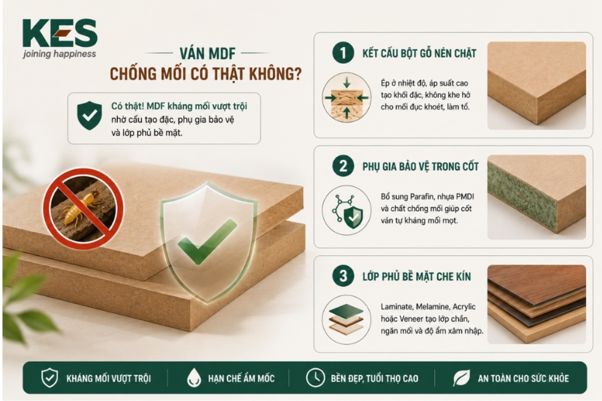 Ván MDF chống mối
