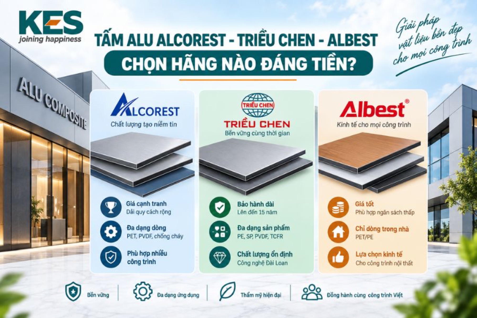 Alcorest đáng tiền nhất nhờ dải quy cách rộng 