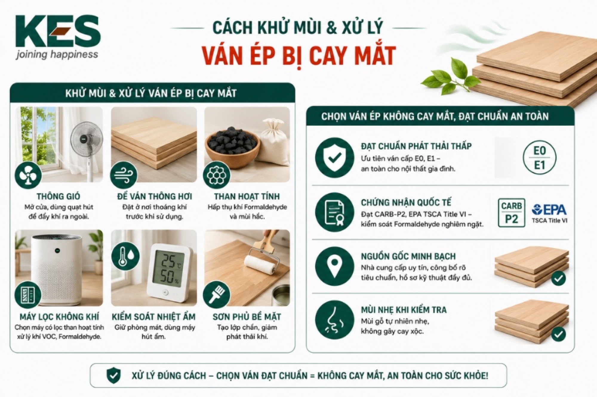 Cách khử mùi và xử lý ván ép bị cay mắt Cách khử mùi và xử lý ván ép bị cay mắt