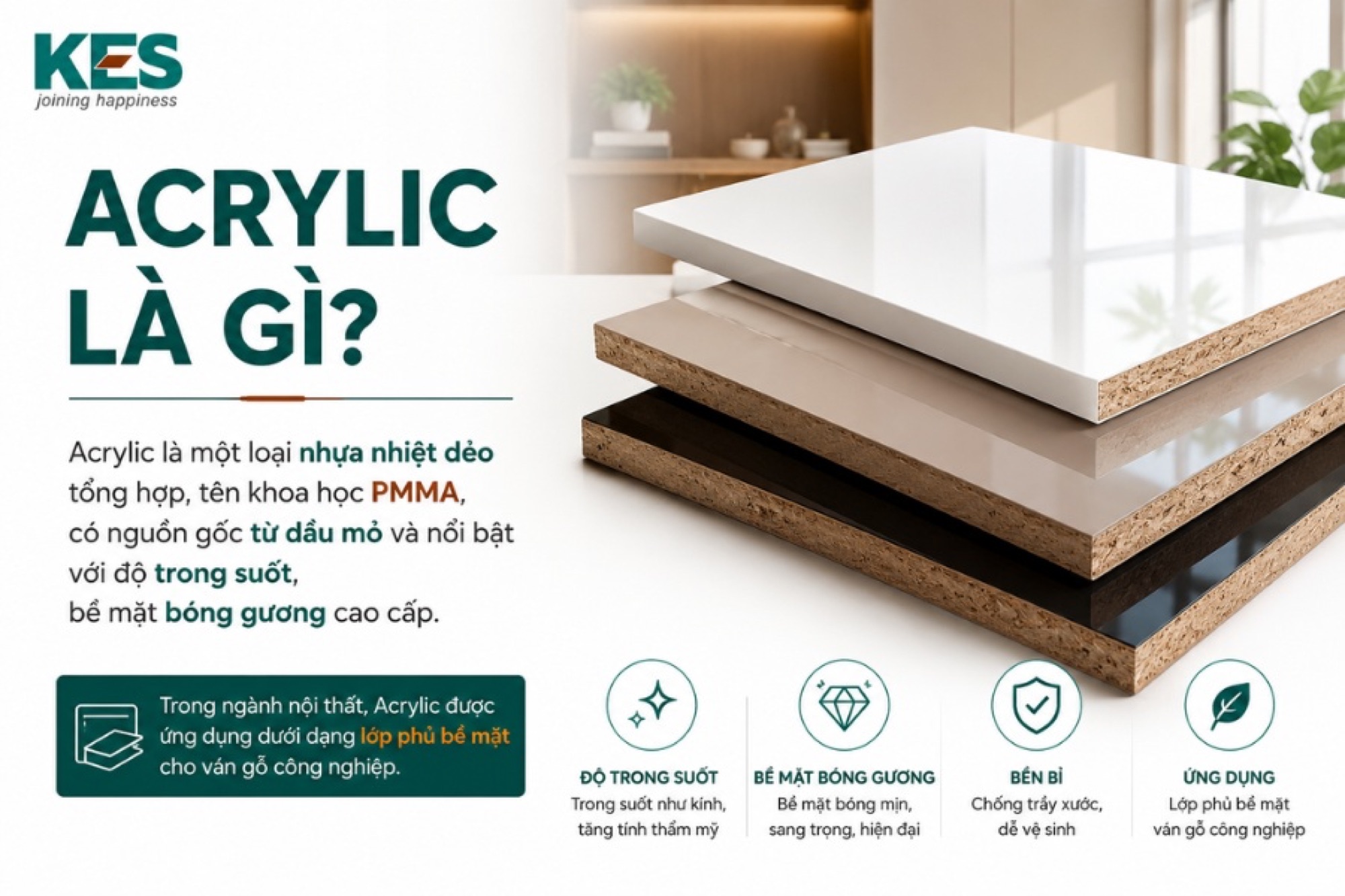 Acrylic là một loại nhựa nhiệt dẻo tổng hợp