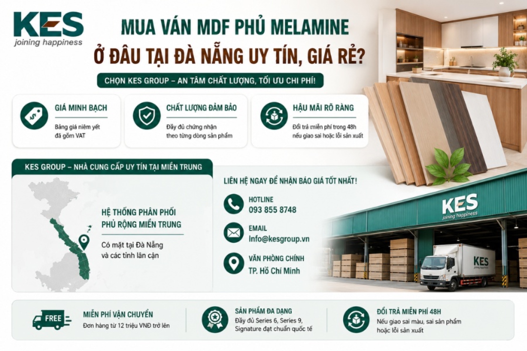 Nên mua ván MDF phủ Melamine tại KES GROUP